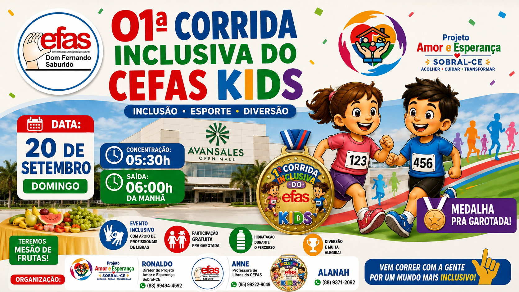 1ª Corrida Inclusiva Kids do CEFAS